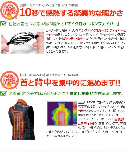 速攻で温かくなるし、温度調節が可能