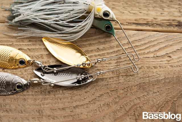 グライドヘッドスピナーベイトとBカスタムのアーム比較