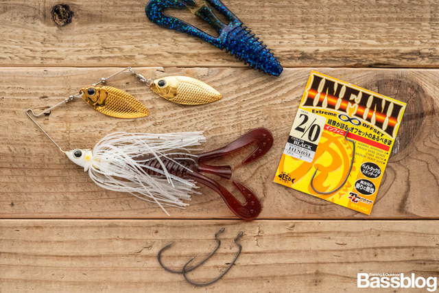 グライドヘッドスピナーベイトとバルビュータとインフィニ