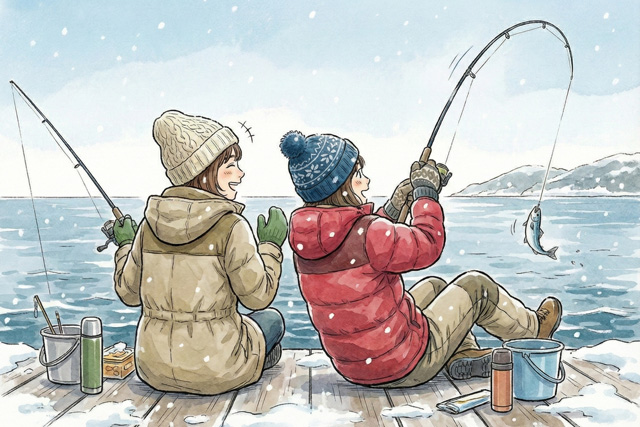 釣りガール向け防寒着