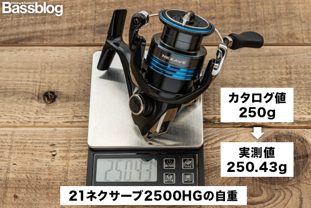 21ネクサーブの重さを実測。カタログ値とほど同じ。